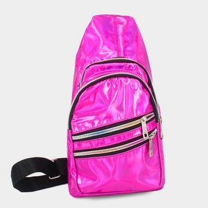 Pink Hologram Sling Backpack
